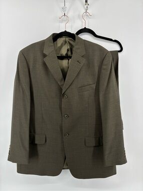 Principe Guabello Made in Italy 100% Wool Men's Green Three-Button Suit Set
